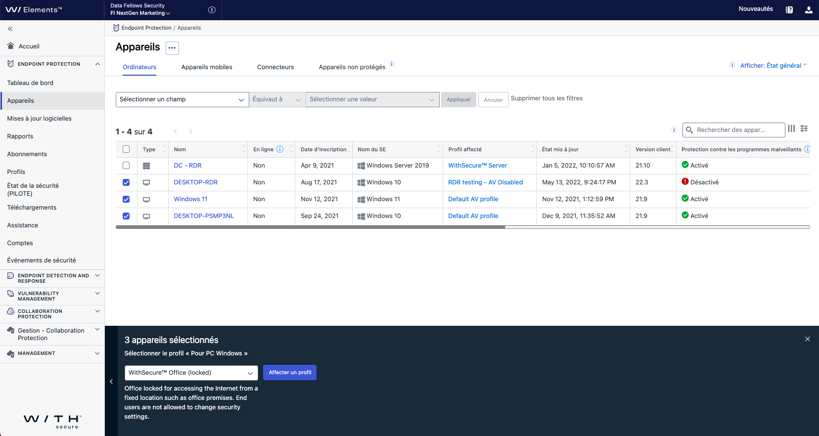 EPP - assign profile