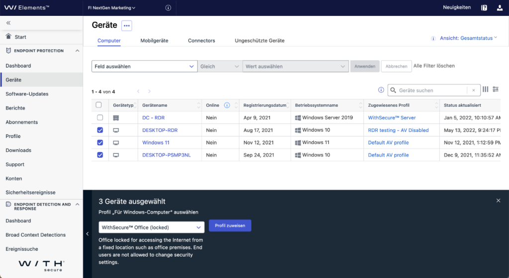 EPP - Step 5 - Assign profile screen 2 EPP - Step 5 - Assign profile screen 2