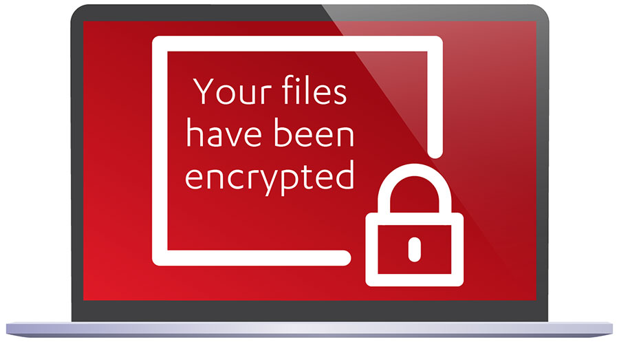 Laptop warning your file have been encrypted