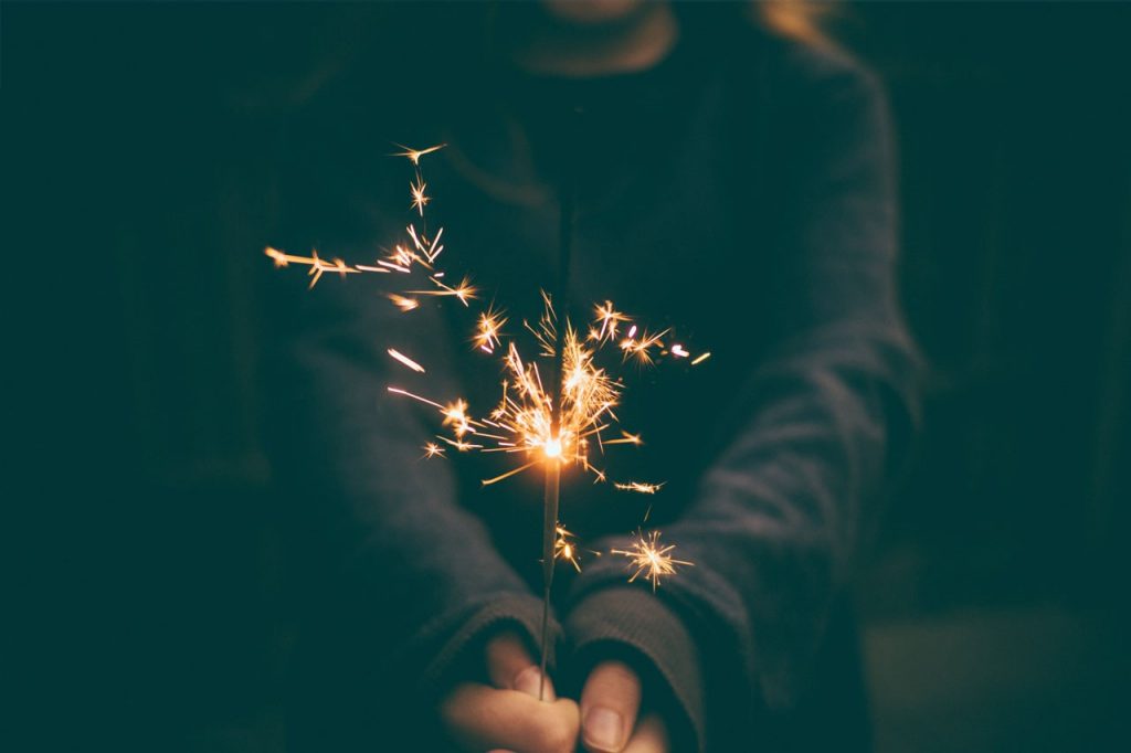 Discovery - a lit sparkler