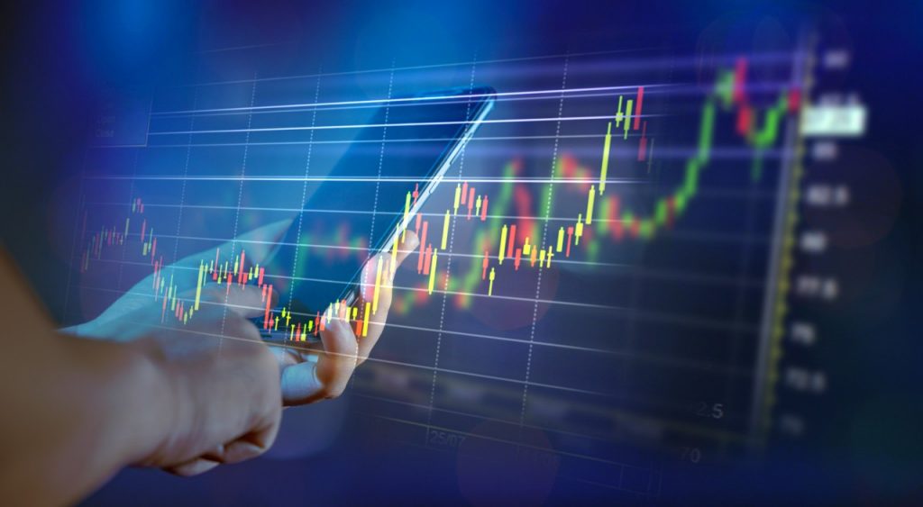 1194882079 Graph of financial growth global communications Binary Smart Phones and world Internet Businesspeople press the phone to communicate in the Internet Stock chart Researching process.business Team Working Startup modern office Laptop global strategy virtual Icon.Innovation graphs Interfaces